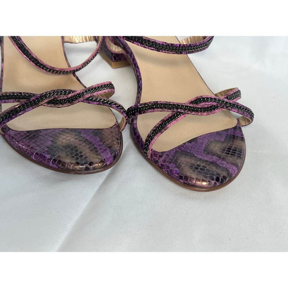 Stuart Weitzman Strappy Purple Python Sandals - image 8
